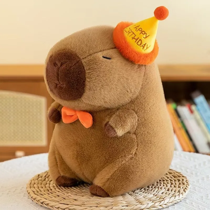 Nové 23 cm Capybara plyšová hračka simulácia simulácia cabara Anime Fluffty roztomilé zviera Soft Soft Doll Dolls Deti vianočné plyšové hračky Darčeky