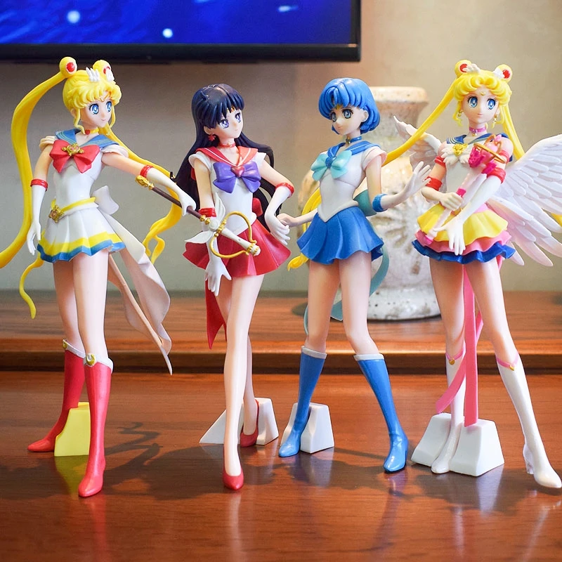 Nové 2ks/veľa anime námornícky figúrka námorník Mars Sailor Mercury Action Figures ručne vyrobenej hračky kawaii modelové ozdoby darček 22 cm