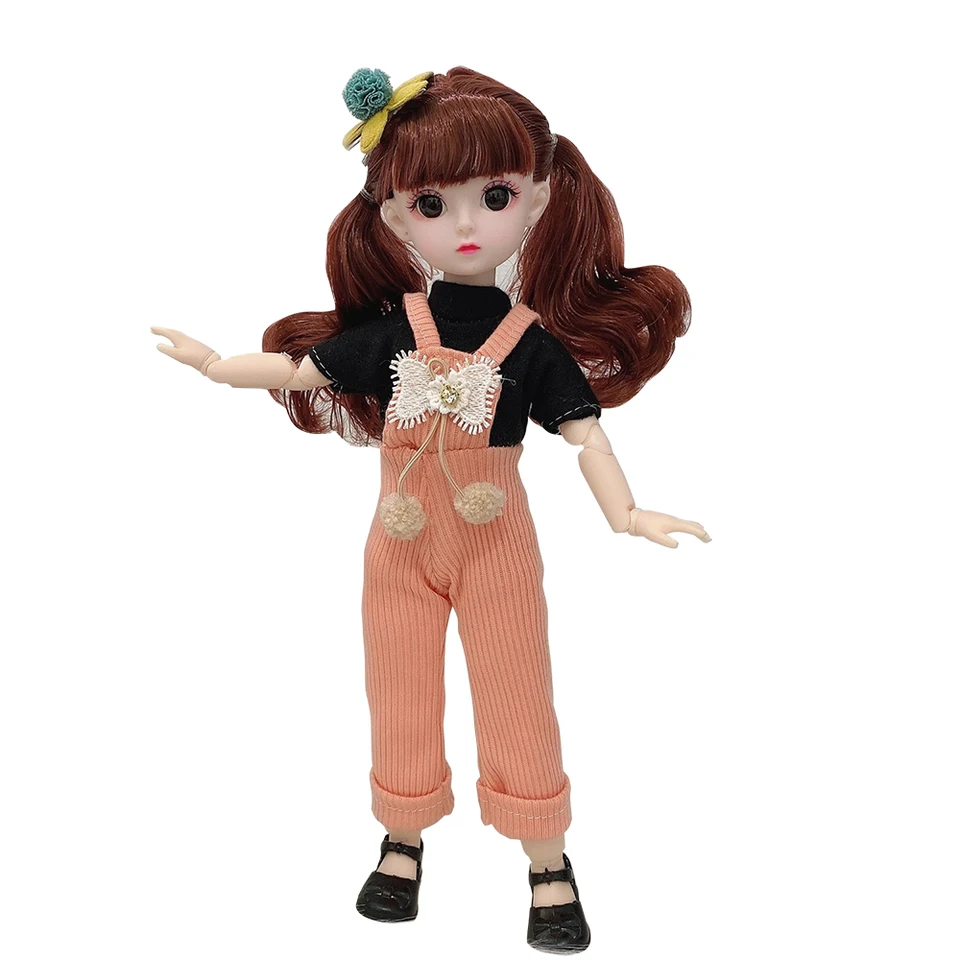 Nové 30 cm bjd bábika 23 Movíjacie kĺby 1/6 dievčat BJD šaty 3D hnedé oči hračky s oblečením topánky pre deti hračky pre dievčatá darček pre deti