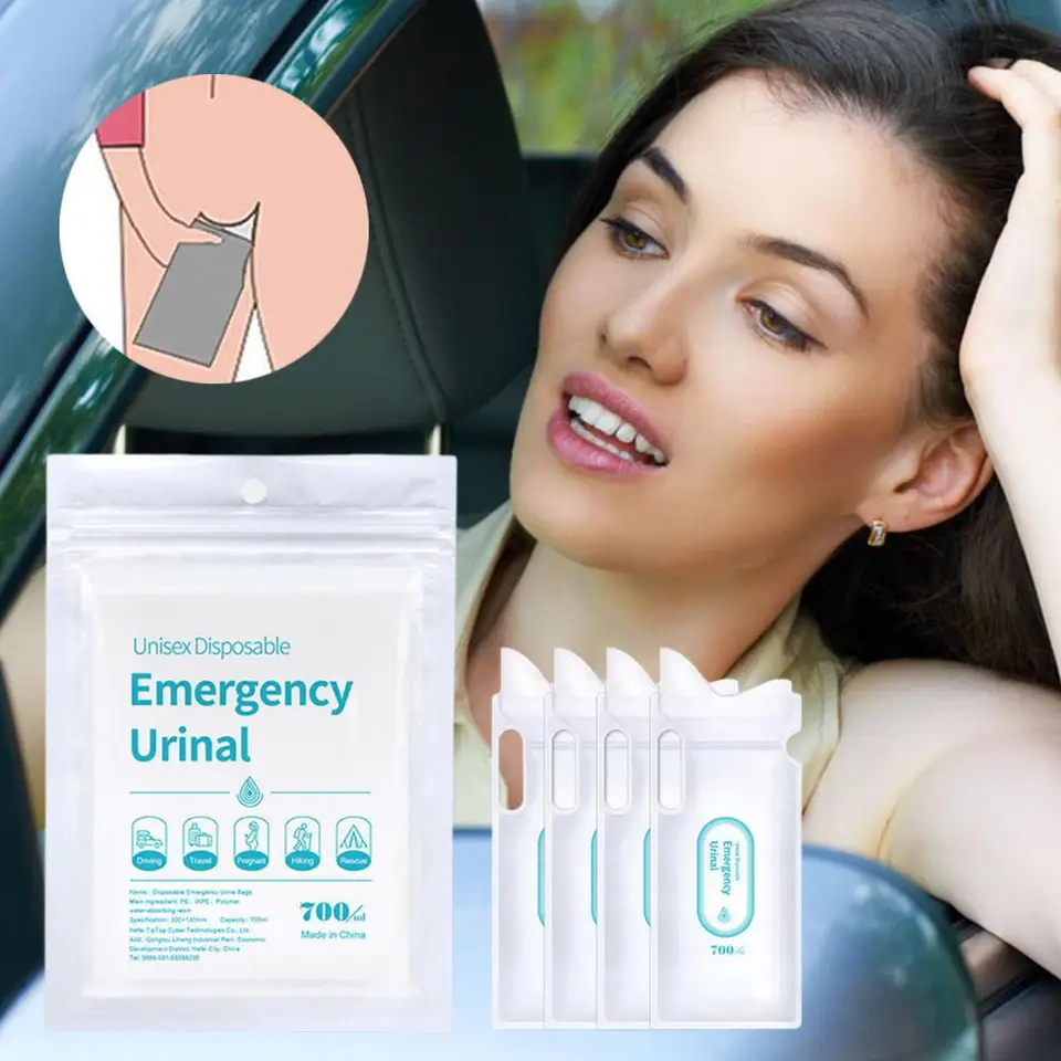 Nové 4ks 700 ml auta moč v taške Núdzové prenosné zvracanie Unisex Unisex Unisex Unisex Unisex Unisex Unisex Unisex Unisex Purza Toalet Taška mobilných toaletá