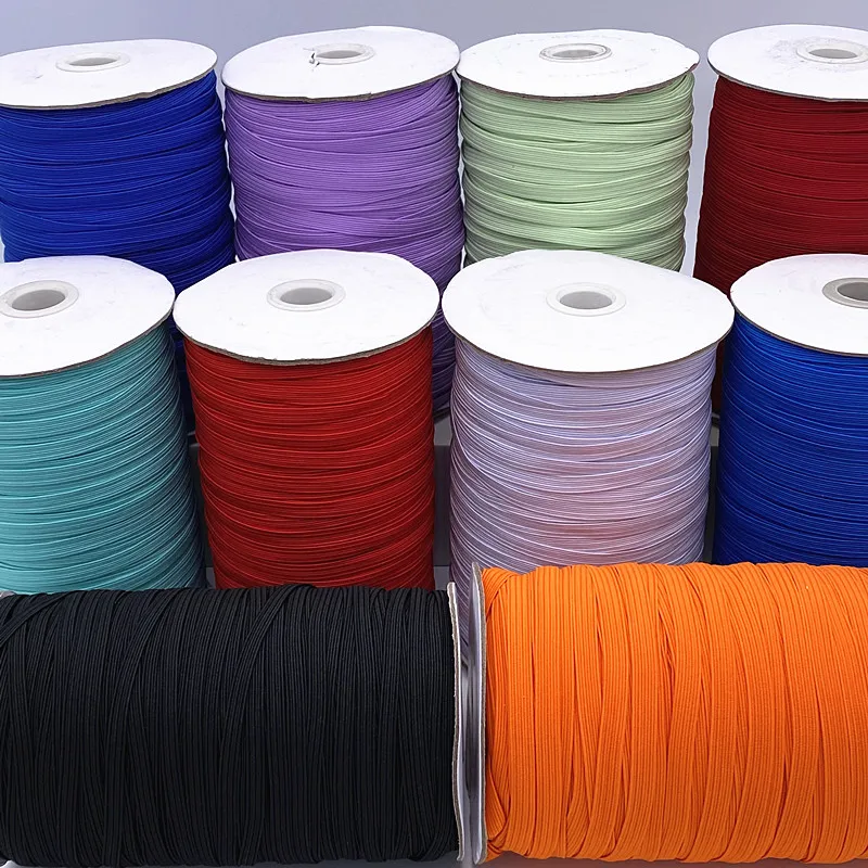 Nové 5 yardov/šarže 7 mm vysoké elastické pásy Spool šijací pás Plochá elastická šnúra DIY ručné šijacie materiály