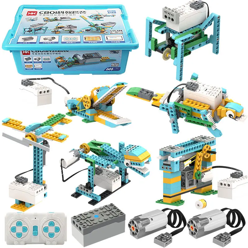Nové 606ks tehly diely High-Tech Robot Technical stavebné bloky Fit Fit for STEM 2.0 Core Set Tech Educational Hračky