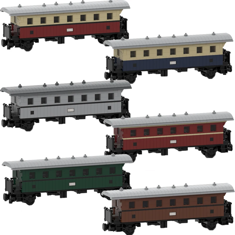 Nové 678ks MOC City Industrial 2. trieda Universal Passenger Wagon Train Model Model DIY Creative Idea