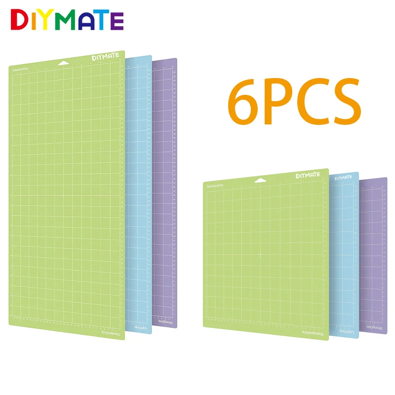 Nové 6ks/šarža zmiešané farby gravírovanie stroja Base Plate Rat Mat pre Cricut/Cameo 4 s prilepenými rezacími rohožami PVC