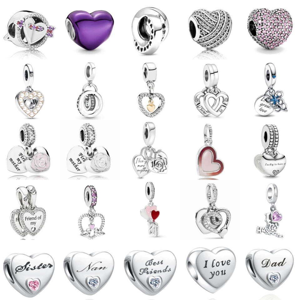 NOVÉ 925 Sterling Silvering Bird Flower Love Kvostné kúzlo Ley 925 Retiazka Fit Fit Original Pandora náramok DIY Dámske šperky