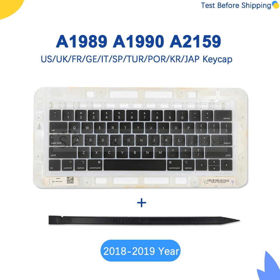 Nové A1989 A1990 Klávesové klávesy KeyCap pre MacBook Pro Retina Key Cap 2018 2019 Rok Rok