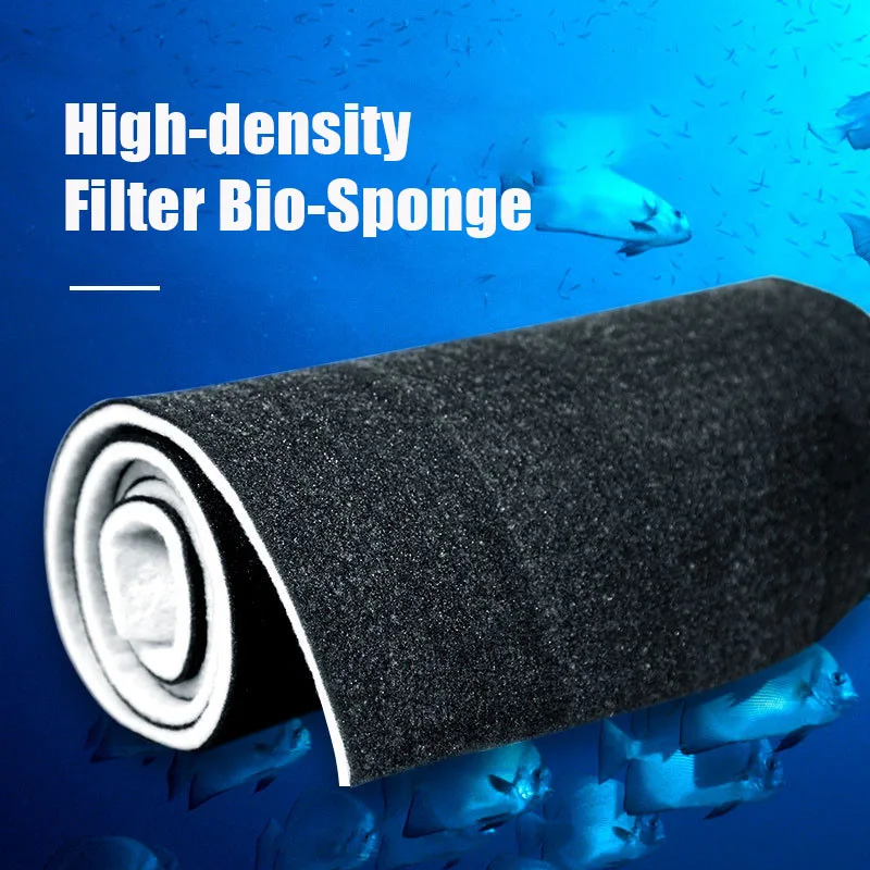 Nové aktívne uhlíkové ryby Filter Botty Bio-sponge s vysokou hustotou biochemickej špongie Čistifikácia voda Aquarium Filter Médium