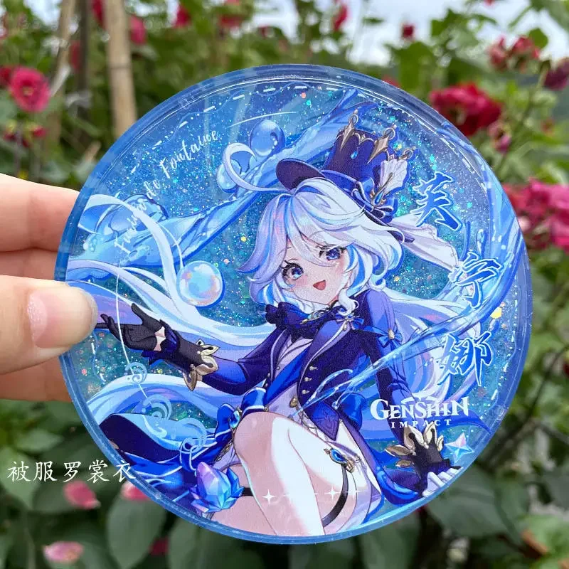 Nové anime cosplay príslušenstvo rola genshin dopad furina focalors akryl quicksand coaster hrnčeka