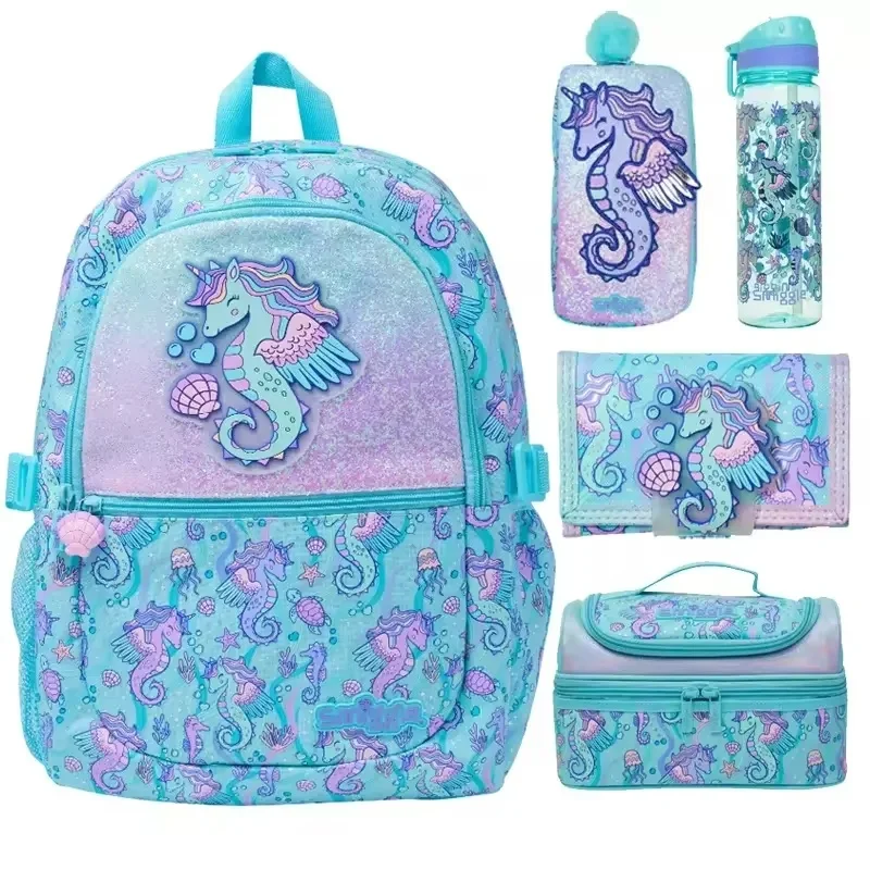 Nové austrálske úsmev Cartoon Schoolbag Deti detské kancelárske potreby Batoh obedu s ceruzkou Puzdro Peňaženka Voda Študent Girl Darčeky