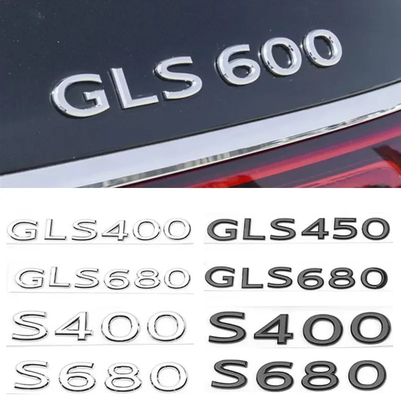 Nové auto Logo Logo pre spoločnosť Mercedes Benz S400 S580 S600 S680 GLS600 680 Zadný kmeňový nálepkový doplnok znak znak