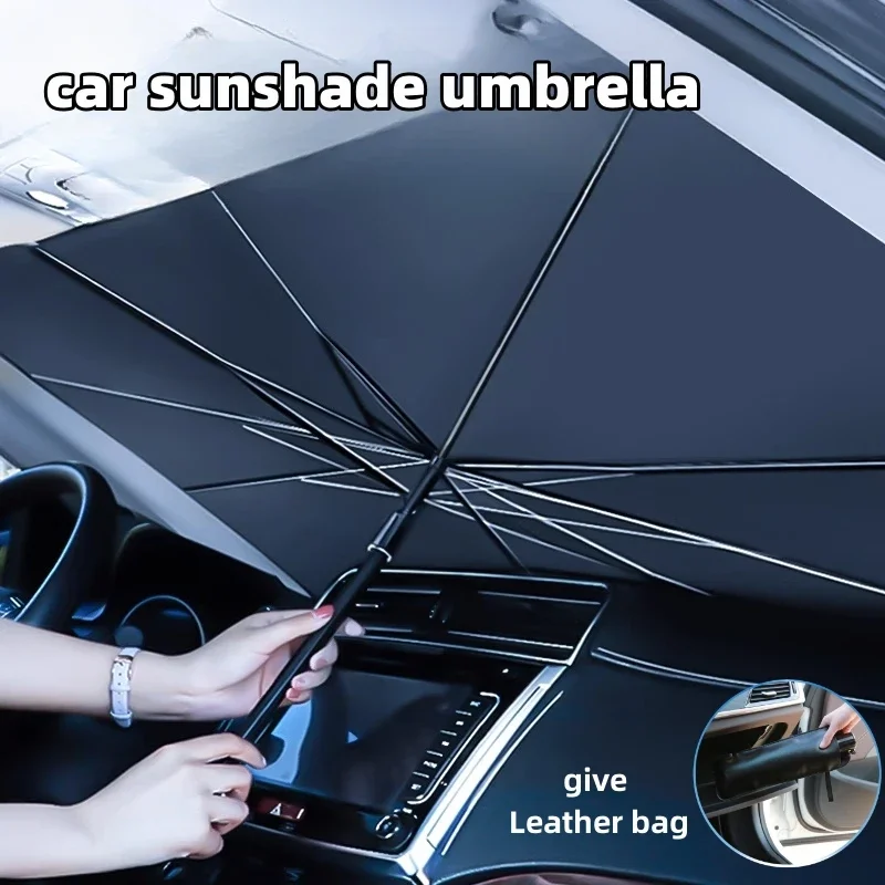 Nové auto Sunshade dáždnik Ochranny slnečný odtieň predné slnečné letné letné slnko Interiér ochrana predného skla Automatické zatienenie