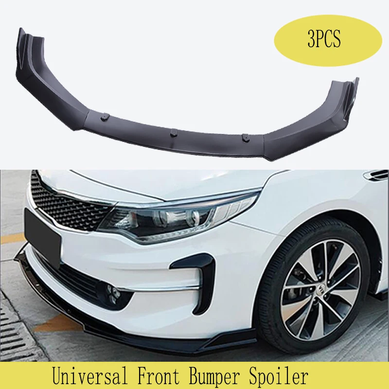 Nové auto Universal Car Black Front Bumber Lip Spoiler Disfuser Splitter Protector pre Mazda 3 pre Peugeot 206 pre BMW pre Audi