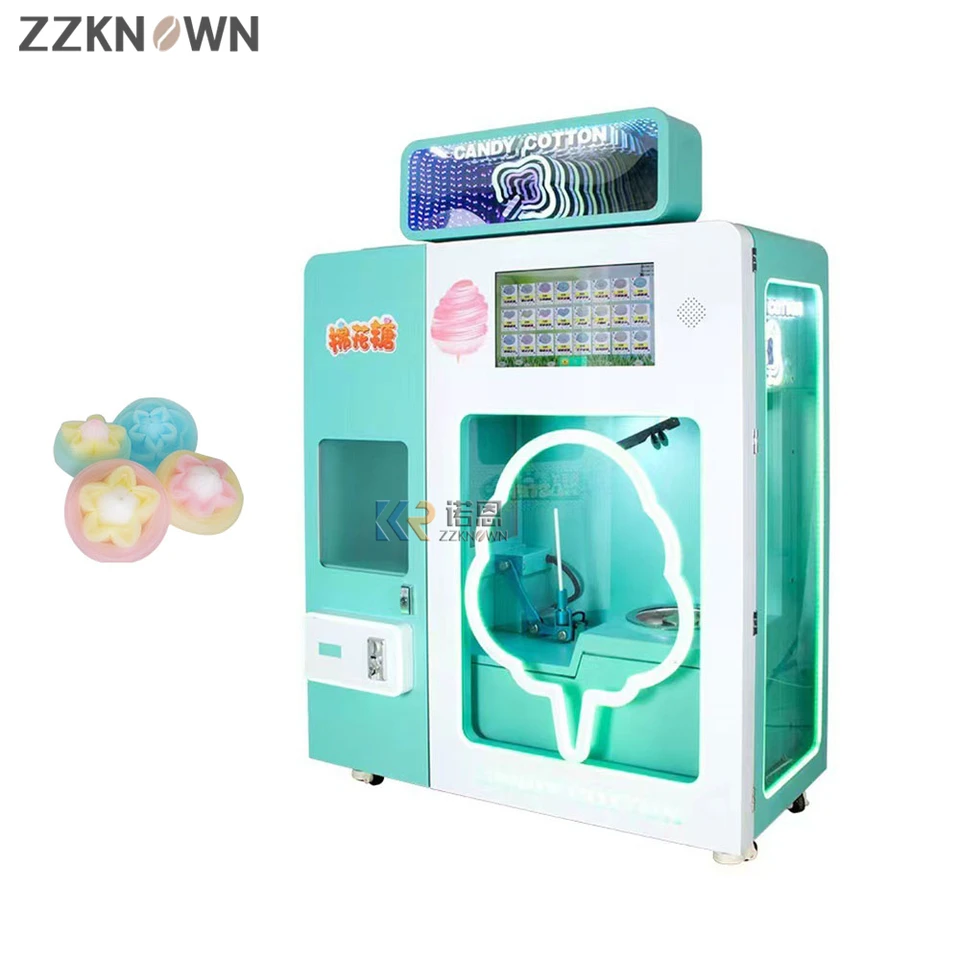 Nové cukrovinky z bavlny Mnoho návrhov Marshmallow Maker Commercial Automatic Candy Candy Predajca