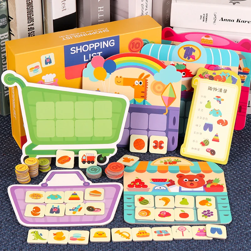 Nové deti Vzdelávacie hračky nákupné zoznamy Jigsaw Game Thinking Training Traint Rodič-dieťa Interaktívne stolové hry Learning Toys Kid