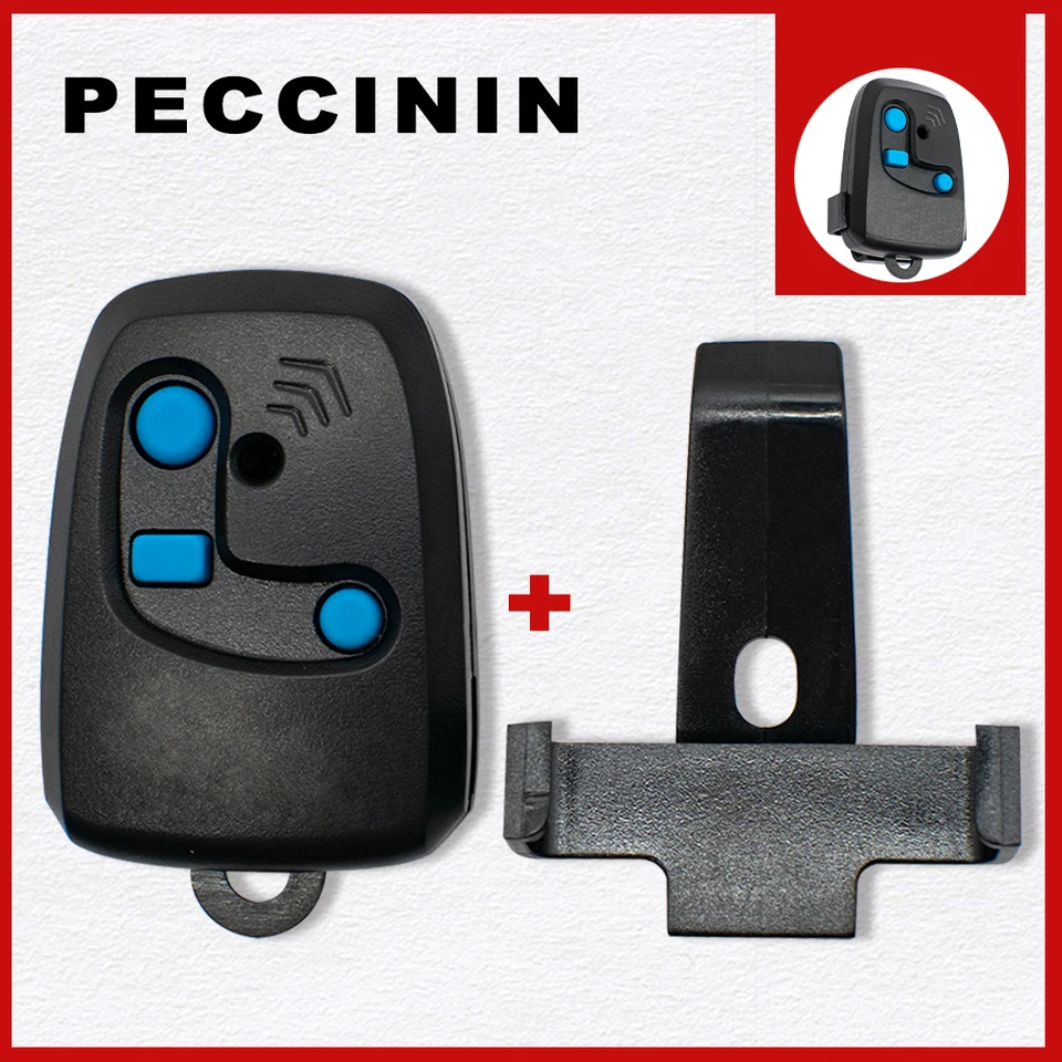 Nové diaľkové ovládacie prvky Peccini Gate 433.92MHz Rolling Code 3C vysielač so sponou pre garáž, bránu, bariéru, posuvnú bránu s hojdačkou