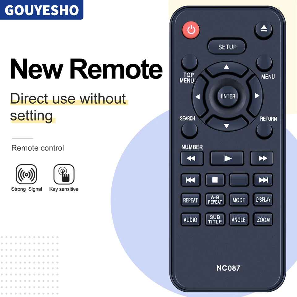 Nové diaľkové ovládanie NC087 pre DVD prehrávač SANYO FWDP105F FWDP175F