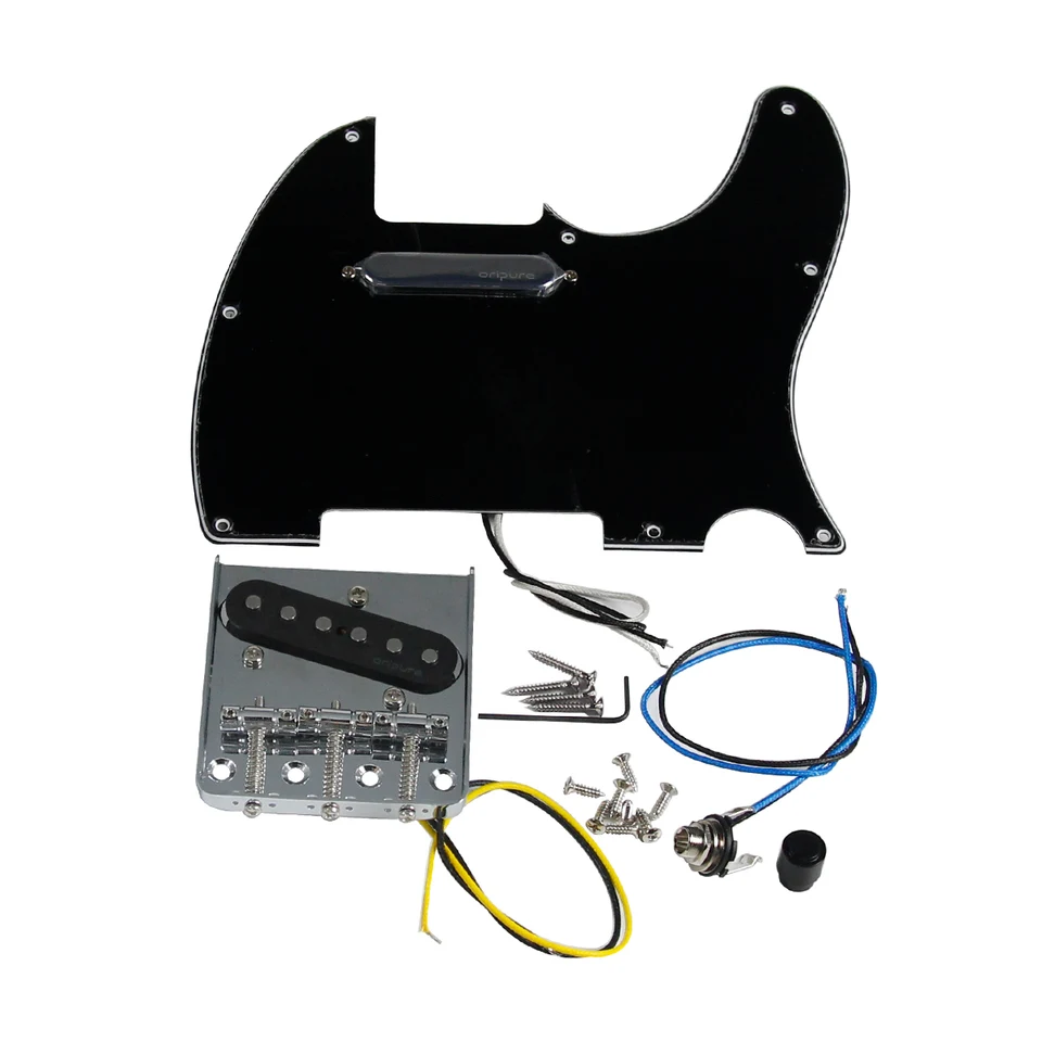Nové diely Elektrickej gitary v štýle TL v štýle DIY príslušenstvo vrátane pickguard Bridge Alnico Pickups and Jack Accessories