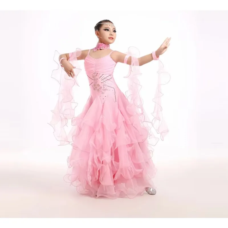 Nové dievčatá tanečné šaty Dance Štandardné tanečné tanečné sukne Ladin šaty Vestido de formatUra Waltz tanečné šaty