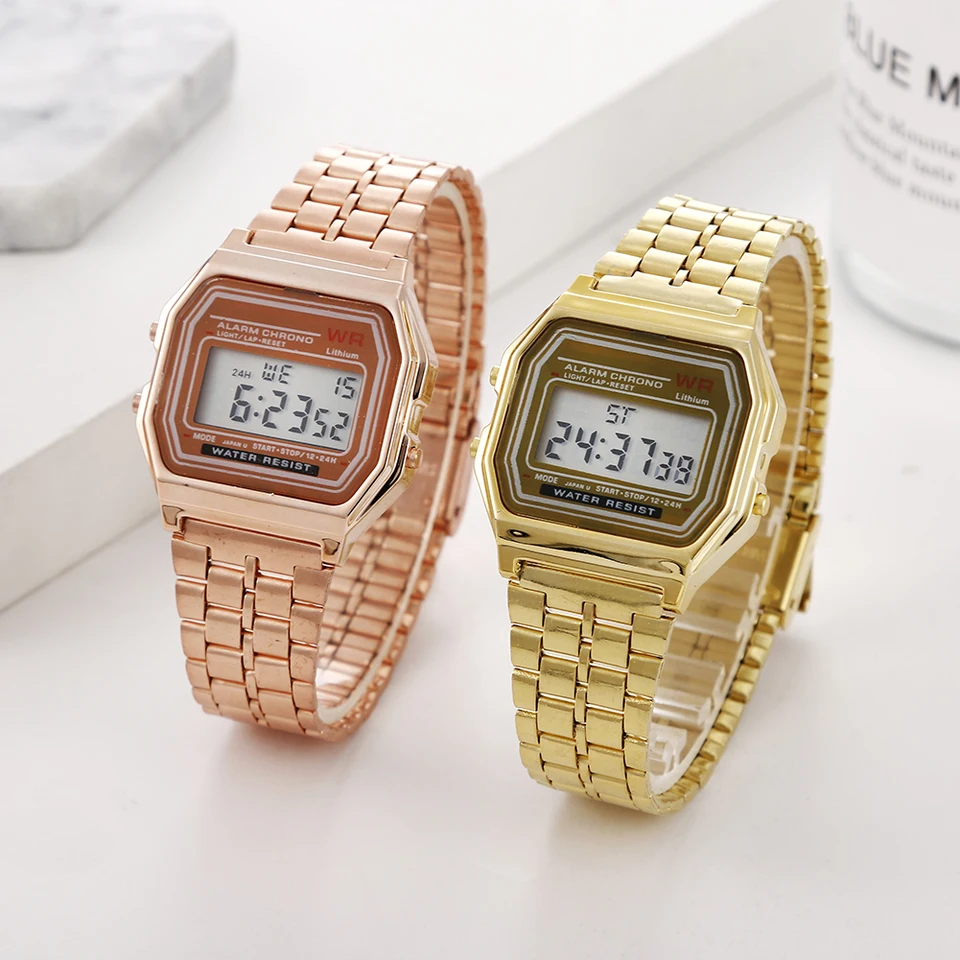 Nové digitálne LED hodinky Muži multifunkčné alarmové elektronické hodiny jednoduché muži Ženy sledujú relogiofeminino LED hodinky Women Woment Wristwatch