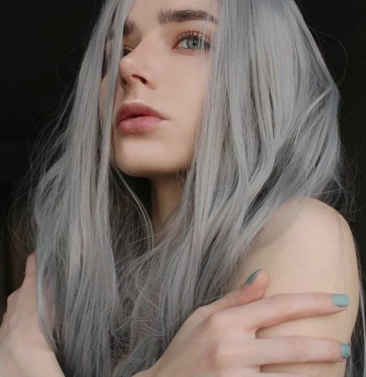 Nové dlhé sivé sivé rovné blondínka biele cosplay syntetické parochne denné nové