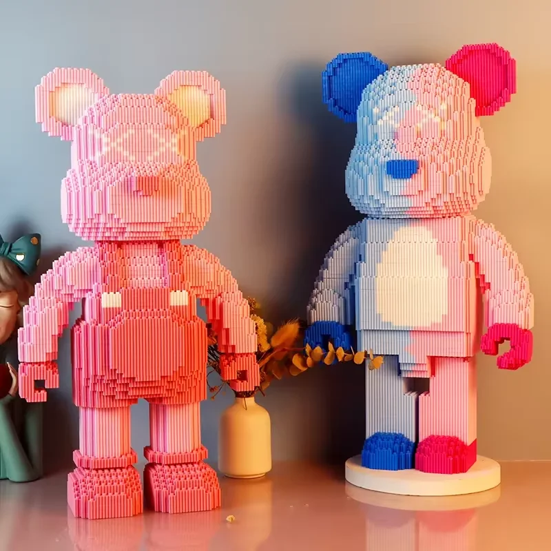 Nové domáce zvieratá Hračky Karikatúry Candy Rabbit Model Building Block Micro Bricks Boys Dievčatá vianočné narodeniny darček
