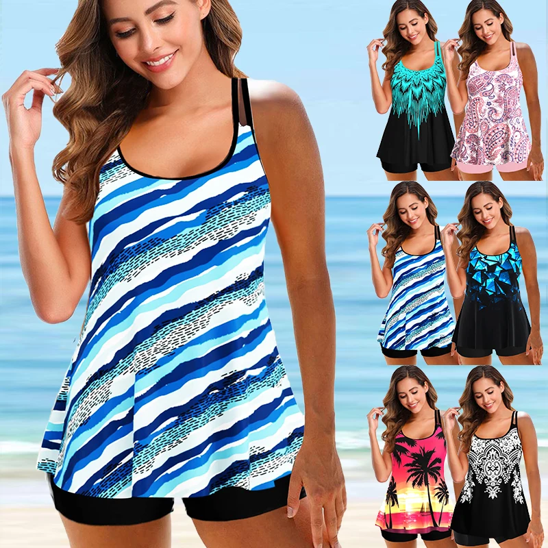 Nové dámske vysokokvalitné plážové plavky Single Swimwear Plavky okrúhle krk Push Up Sexy Bikini S-6XL