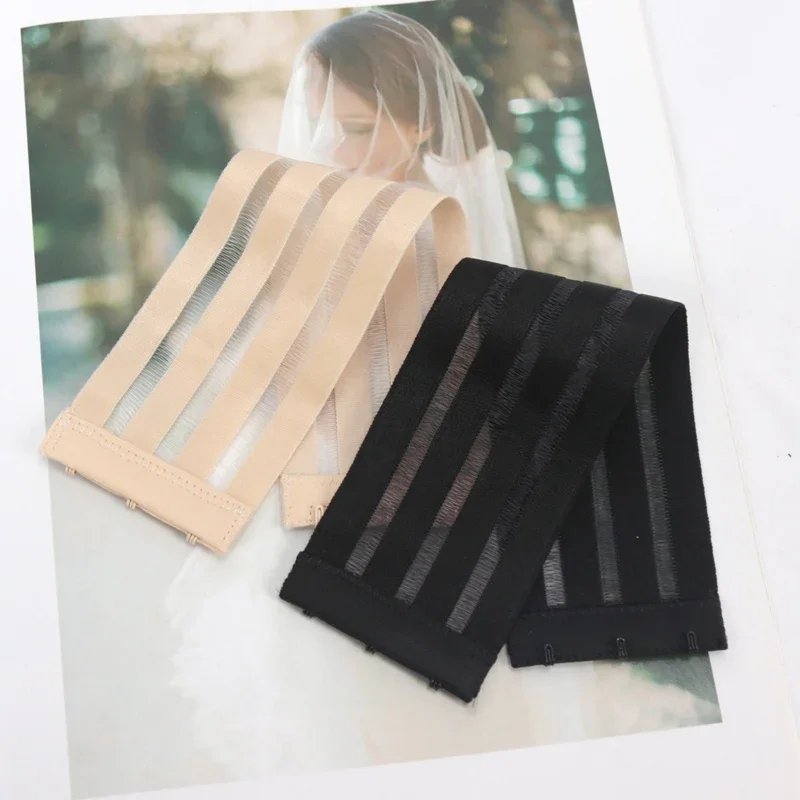 Nové elastické neviditeľné ženy, ktoré nie sú skĺznuté Buckle Extender 3 Hook Bra Extension Underwear Plaps pre doplnky pre odevné odevy bez spätného oblečenia