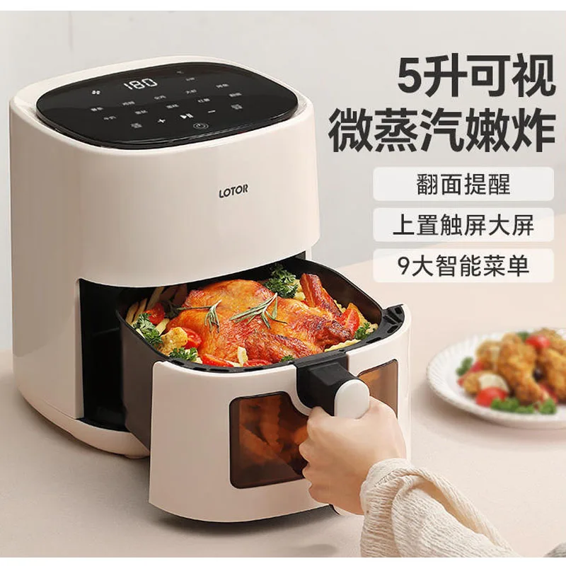 Nové elektrické vzduchové fritézy Veľká kapacita inteligentná automatická domácnosť Multifunkcia LED dotykovej obrazovky Deep Fryer bez ropy