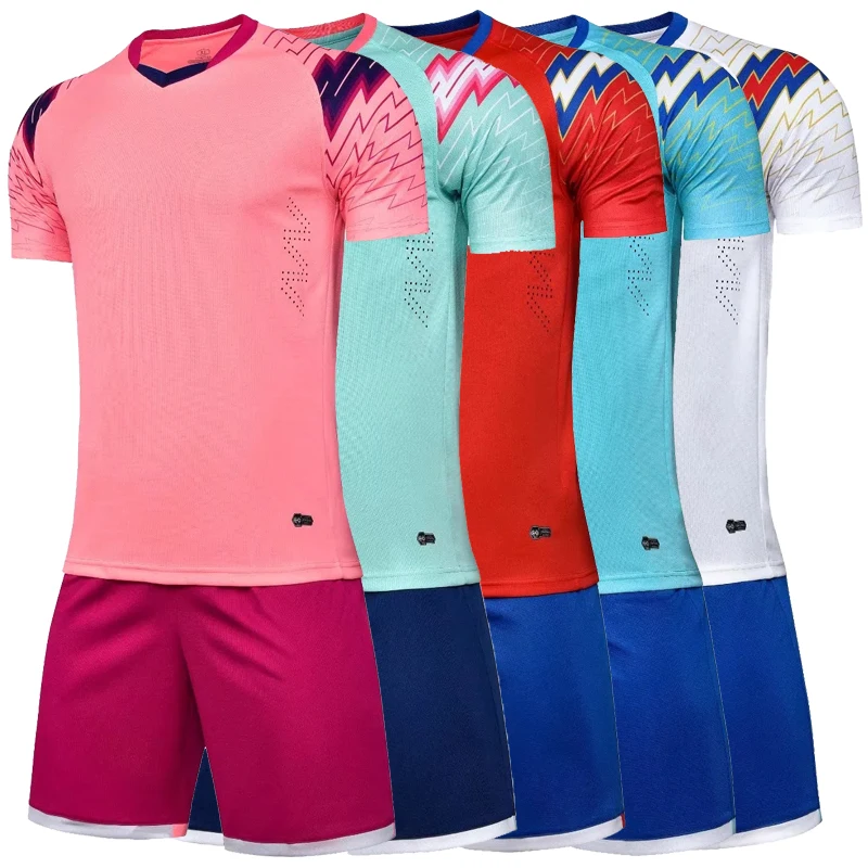 Nové futbalové dresy Dospelé deti futbalový dres set futbalová súprava Men Men dieťa futbalové výcvikové uniformy Set de Foot Tím Prispôsobený