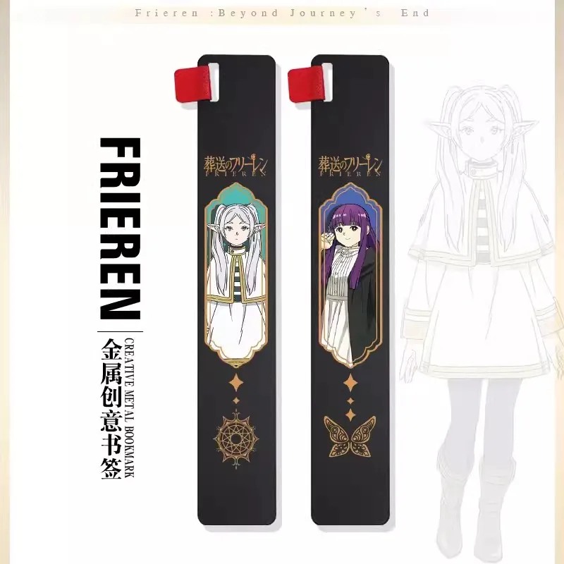 Nové horúce anime Frieren: Beyond Journey's End Cartoon Cosplay Bookmark Frieren na pohrebnej kapradle Himmel Metal Ruler Gift Box Toy Toy