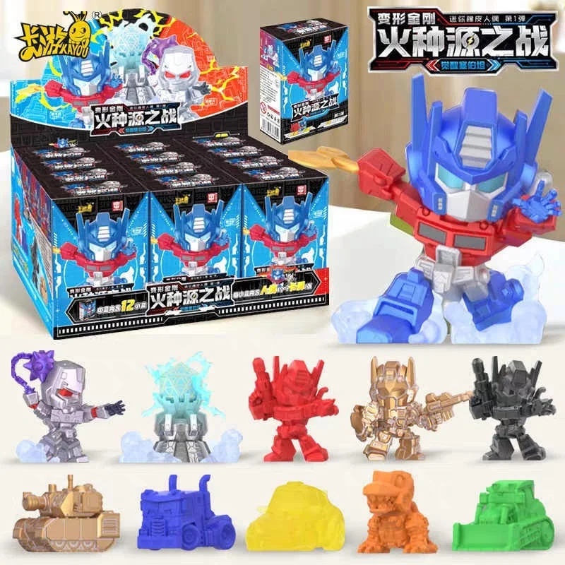 Nové horúce Kayou Transformers Blind Box Spark War Optimus Prime Mini Gumber Doll Megatron Hračky pre deti detské detské darčeky