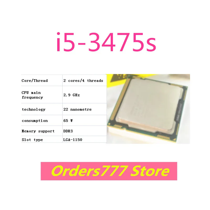 Nové importované originálne I5-3475S 3475 CPU Dual Core Four Four vlákno 1150 2,9 GHz 65W 22nm DDR3 DDR4 Kvalita zabezpečenia kvality