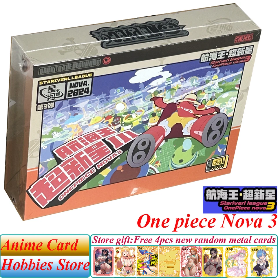 Nové jednotlivé kolekcie Nova 3 Collection Cards Stariverl League Anime Luffy Zoro Nami Chopper Franky Rare Rare SSP Collection Cards Kids Darče