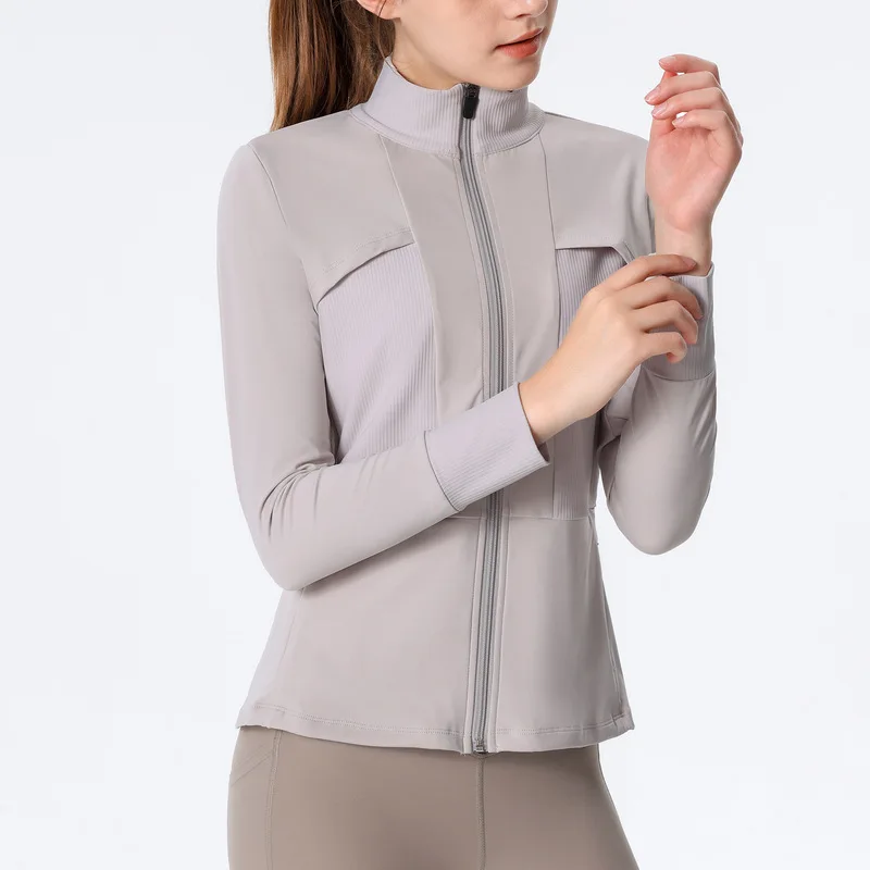 Nové jesenné sezóny nosiť dámske bežecké športové topánky zipsová mikina Workout Workout Fitness Cloth