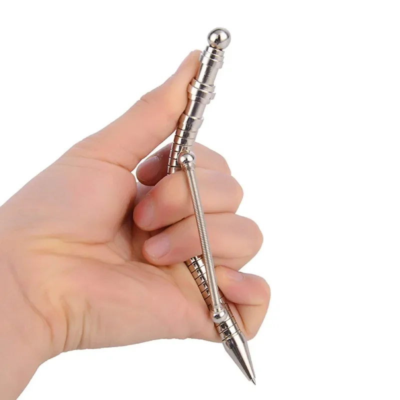Nové kancelárske hračky ohýbanie Fidget Pen Metal Magnetické pero Stres reliéver Finger Spiner Toy Fidget Ručné pero pre autizmus a ADHD