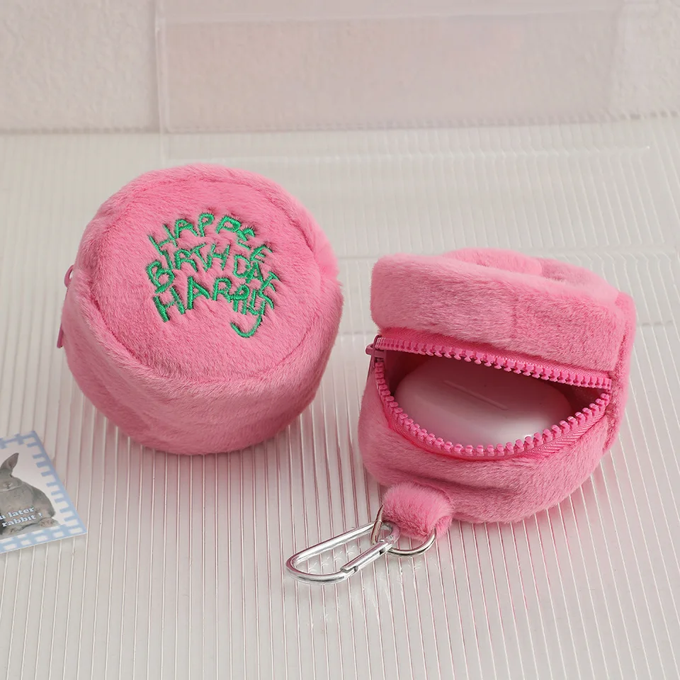 Nové kawaii Harries Hager narodeninové torty Ženy Plyšové mince kabelky Karikatúra Storage Storage Bag Mini Bag Girl Peace Coin Coin Vrecko na mince