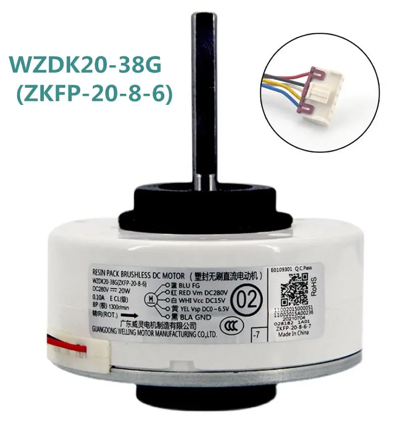 Nové, klimatizácia Midea DC ventilátor WZDK20-38G (ZKFP-20-8-6) ZYTM93-5100024A WZDK20-38G-1 SIC-37CVL-F120-1
