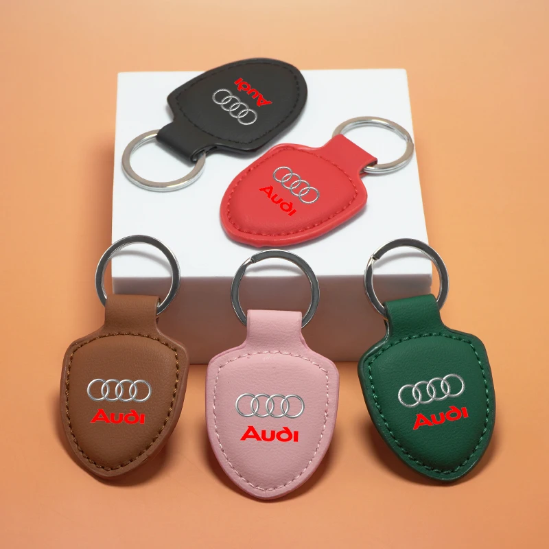 Nové kožené autá Keychain Keyring Anti-Lost Key Ring pre Audi A1 A3 A4 A5 A6 A7 A8 Q2 Q3 Q5 Q7 Q8 Q8 Q8 Q8 Q8 Q8