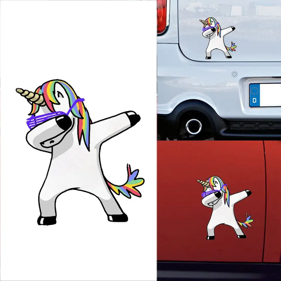 NOVÉ KRÁSNE UNICORNOVÉ STROJE STYLING STYLING KARTOKNÉ DEKOLY Vinylové vodotesné vtipné vtipné