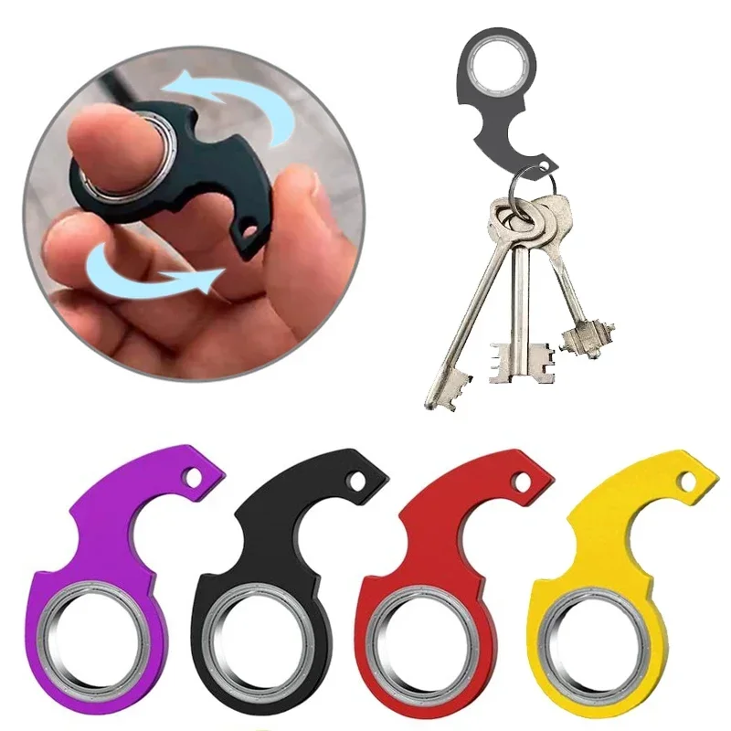 Nové kľúče spinner úzkosť stres reliéf fidget hračky spinning noctilucent kľúča kruhk