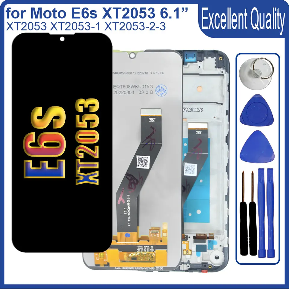 Nové LCD pre Motorola Moto E6S 2020 XT2053 LCD Display Display Digitalizátor Digitalizátor Zostava pre Moto E6S XT2053-1 LCD