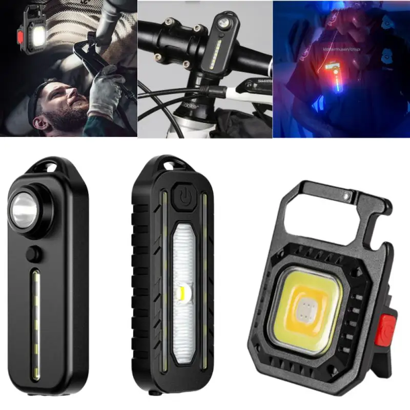 Nové LED červené modré rameno policajné svetlo s klip USB Nabíjateľné baterky Výstraha bezpečnostných bicyklov Warn Warn Lantern Light