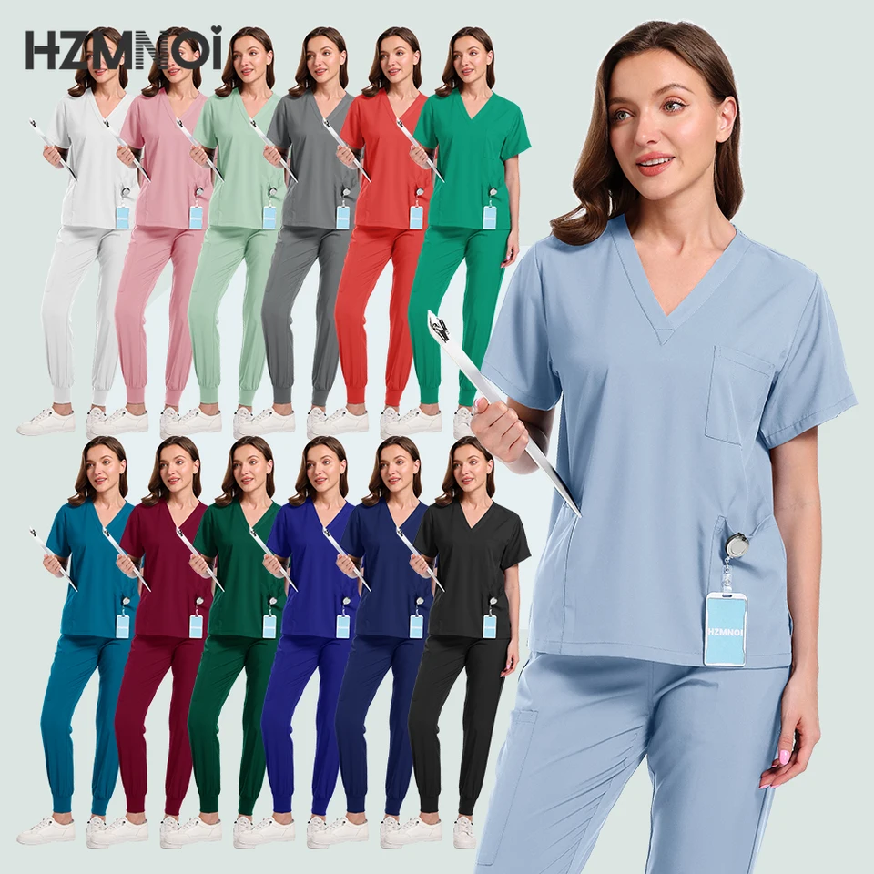 Nové lekárske čistiace prostriedky Rýchle suché sestry Uniformy Pohodlné chirurgické mišloc nemocnicia Pet Hospital Outwear Trvale Beauty Salon Workwear