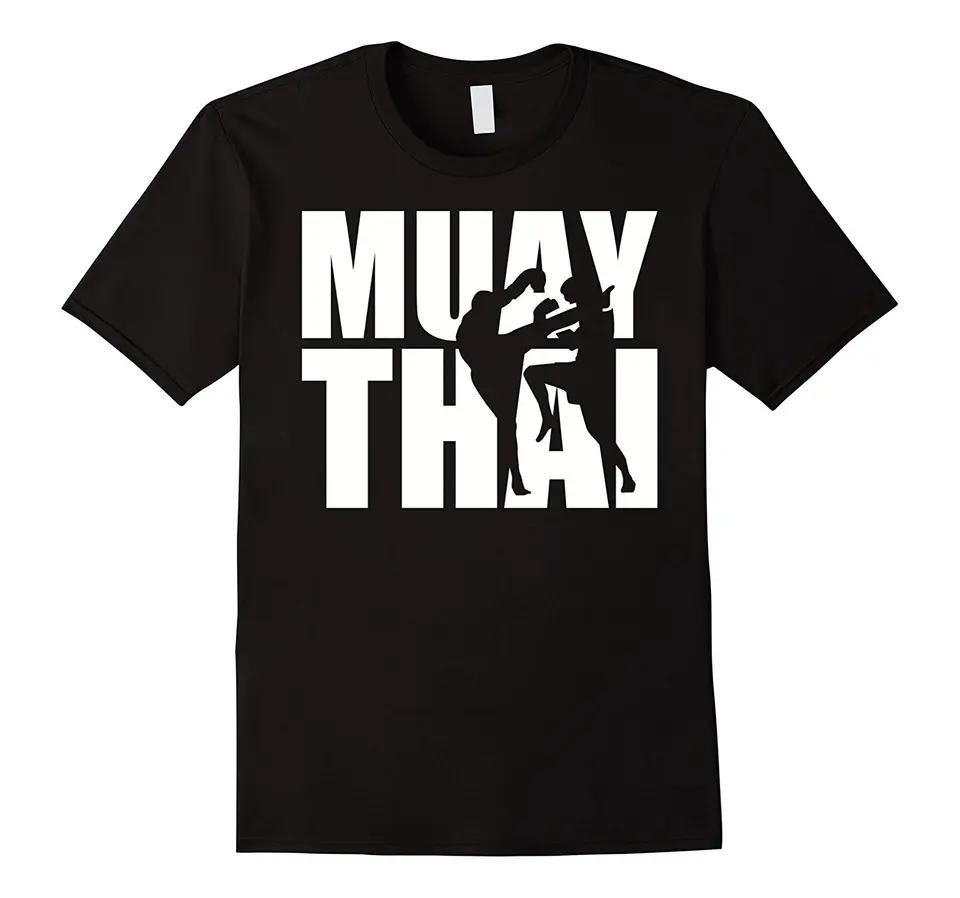Nové letné cool tričko tričko Muay thai bojovníci Tričko Tričtiny Tričko Men s krátkym rukávom bavlnené tričko odpaliská