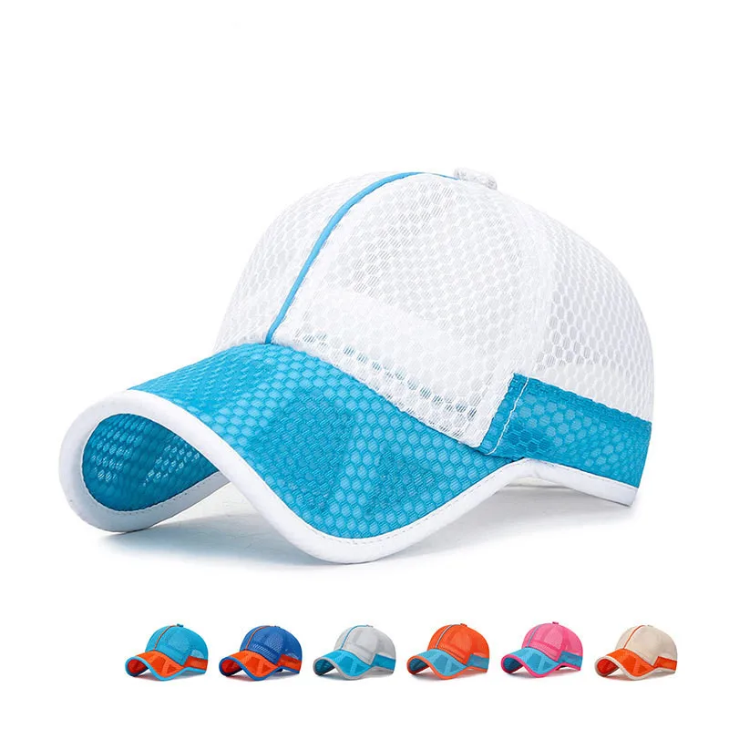 Nové letné deti deti roztomilé baseballové čiapky pevné priedušné snapback klobúk outdoor cool mesh chlapec dievča slnečné čiapky klobúk