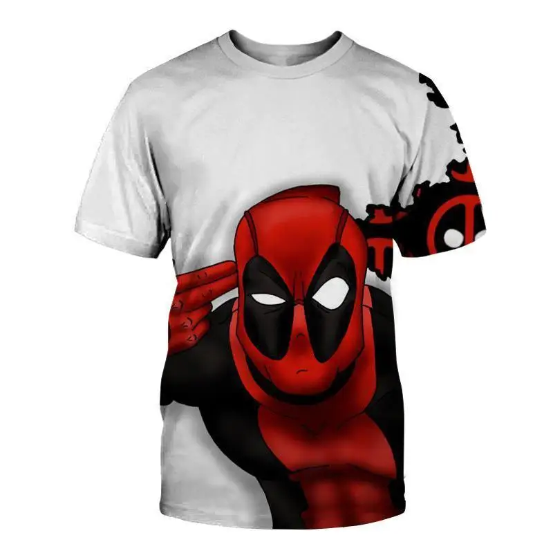 Nové letné miniso vesmír chlapci a dievčatá Deadpool anime 3D tlačené streetwear osobnosť Tričko Tričko/dospelý príležitostný módny vrchol módy