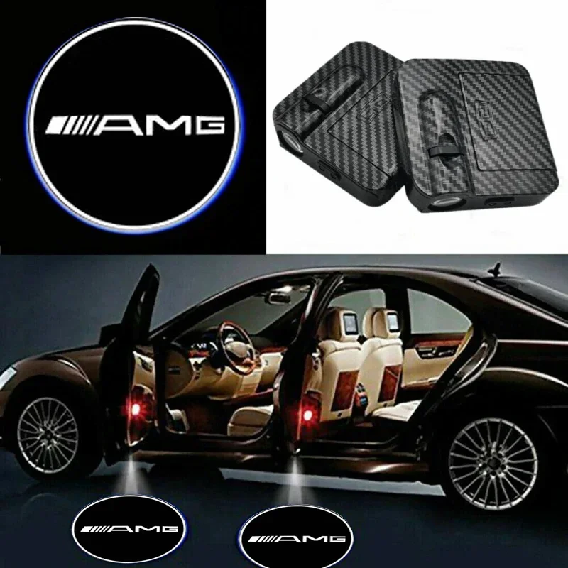 Nové logo s logom s zdvorilosťou dverí projektor Shadow Light Auto pre Mercedes Benz AMG W204 W203 W211 GLC GLE GLA W205 W211 W213