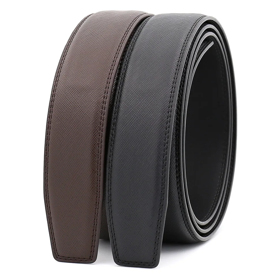 Nové luxusné opasky značky pre mužov Vysoko kvalitné mužské popruhy Originálny kožený pásový pás Ceinture Homme, bez sponky 3,1 cm