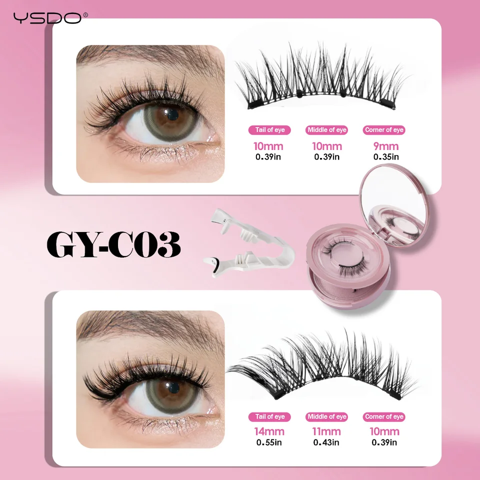 Nové magnetické riasy 1/2 párov magnetické falošné mihalnice s pinzetou Prírodné magnetické mihalnice opakovane použiteľné make -up 3D Mink Rashes