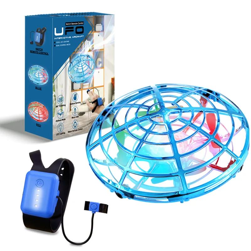 Nové mini hodinky UFO RC vrtuľník s ľahkým gestom snímaním Quadcopter Anti-Collision Flying Ball Drones Darčeky pre deti